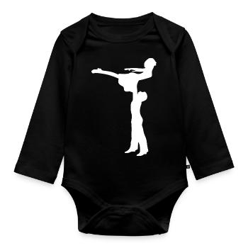 Dancing Dance Music - Baby Bio-Langarm-Body - Schwarz - Vorne