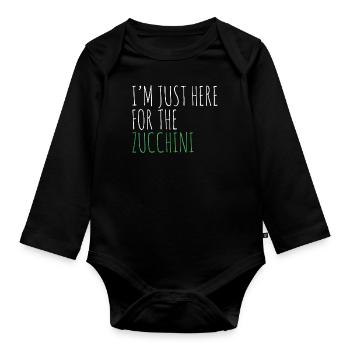 Courgette - Organic Longsleeve Baby Bodysuit - black - Front