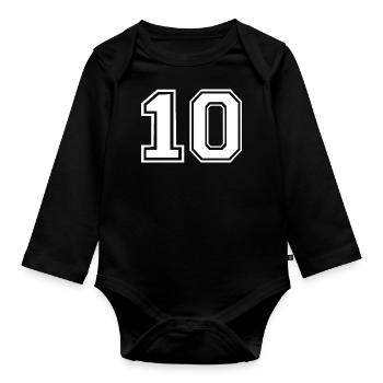 10 - Baby Bio-Langarm-Body - Schwarz - Vorne