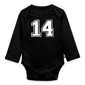 14 - Baby Bio-Langarm-Body - Schwarz - Vorne
