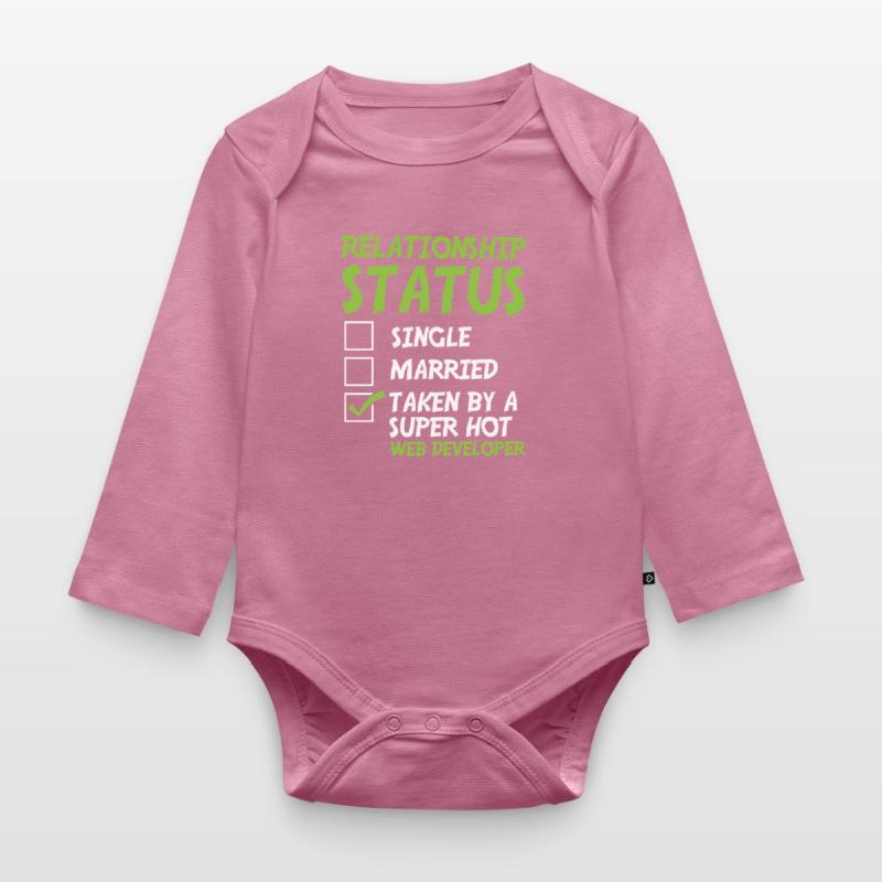 Web Developer Web Developer Funny Organic Longsleeve Baby Bodysuit
