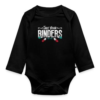 Diététiste Prenez vos classeurs Diététistes en nutrition - Body Bébé bio manches longues - noir - Devant