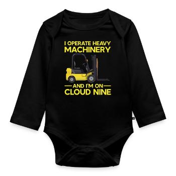 Forklift Driver Forklift Forklift Driver - Organic Longsleeve Baby Bodysuit - black - Front