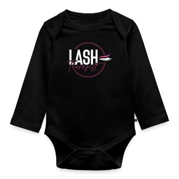 Esthetician Skincare Beautician - Organic Longsleeve Baby Bodysuit - black - Front