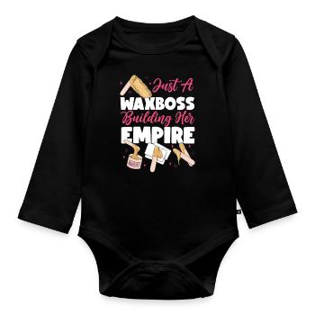 Cute Esthetician Skincare - Baby Bio-Langarm-Body - Schwarz - Vorne