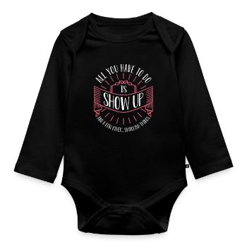 Maid Of Honor All You Have To Do Is Bachelorette - Baby Bio-Langarm-Body - Schwarz - Vorne