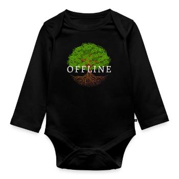 Offline Tree - Baby Bio-Langarm-Body - Schwarz - Vorne