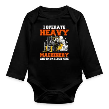 Forklift Driver Forklift Forklift Driver - Organic Longsleeve Baby Bodysuit - black - Front