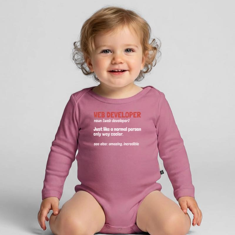 Web Developer Web Developer Definition Organic Longsleeve Baby Bodysuit