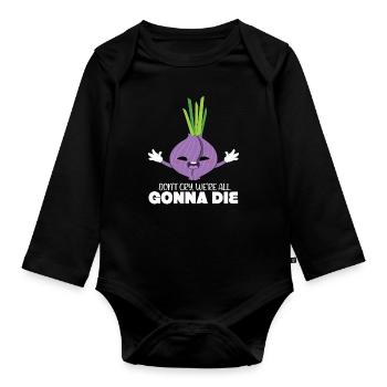 Onion - Organic Longsleeve Baby Bodysuit - black - Front