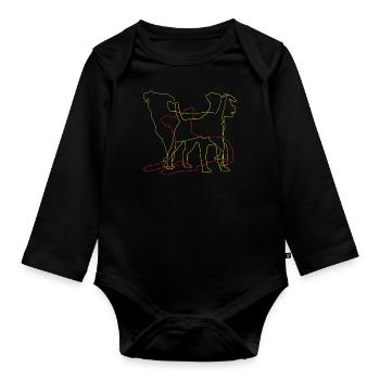 Accessoires pour chiens Terrier Propriétaires de chiens - Body Bébé bio manches longues - noir - Devant