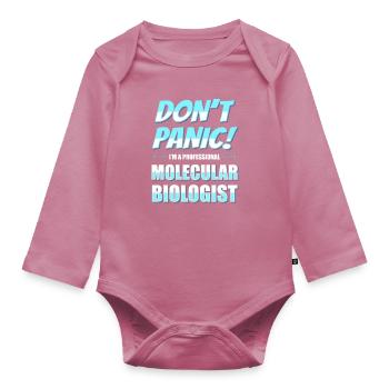 Biologie Biologe Witzig Molekularbiologe - Baby Bio-Langarm-Body - Mauve - Vorne