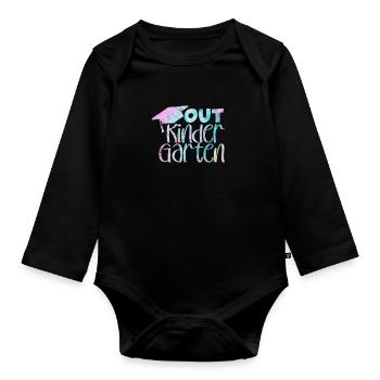 Kindergarten - Organic Longsleeve Baby Bodysuit - black - Front