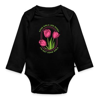 Tulpen Humor Tulpen - Baby Bio-Langarm-Body - Schwarz - Vorne