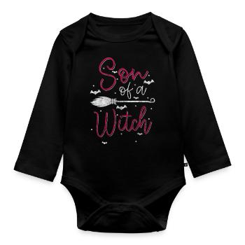 Sorcellerie Wife Halloween Wicca - Body Bébé bio manches longues - noir - Devant