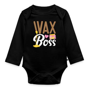 Cute Esthetician Skincare - Baby Bio-Langarm-Body - Schwarz - Vorne