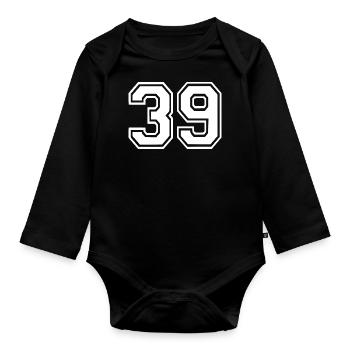 39 - Baby Bio-Langarm-Body - Schwarz - Vorne