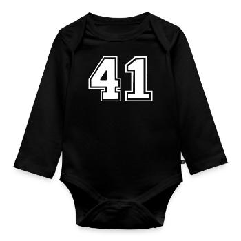 41 - Baby Bio-Langarm-Body - Schwarz - Vorne