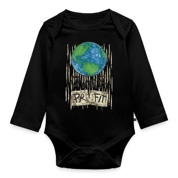 Activism of Planet Earth - Organic Longsleeve Baby Bodysuit - black - Front