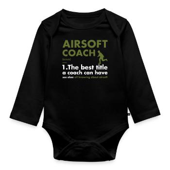 Sport Coach Definition Airsoft - Organic Longsleeve Baby Bodysuit - black - Front