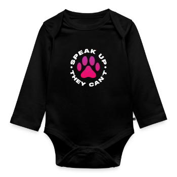 Sauvetage d’animaux - Body Bébé bio manches longues - noir - Devant