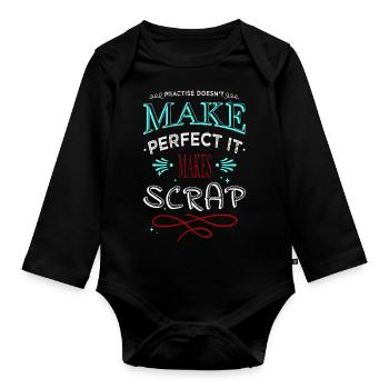 statement men a carpenters prayer tshirts - Baby Bio-Langarm-Body - Schwarz - Vorne