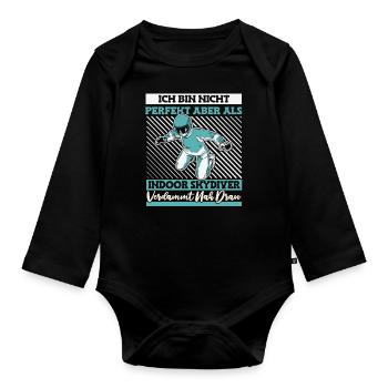 Le parachutisme intérieur à son meilleur - Body Bébé bio manches longues - noir - Devant
