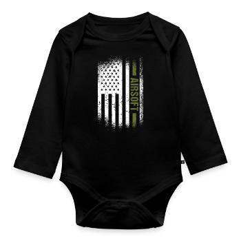 Sport Us Flag Airsoft - Organic Longsleeve Baby Bodysuit - black - Front