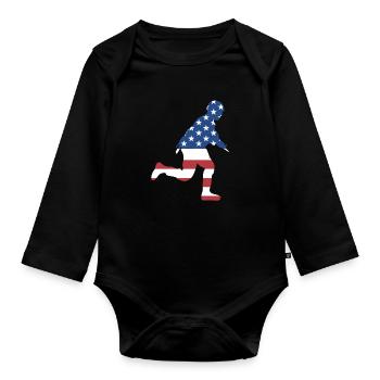 Sport Us Flag Airsoft - Organic Longsleeve Baby Bodysuit - black - Front