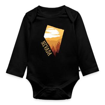Nevada - Baby Bio-Langarm-Body - Schwarz - Vorne