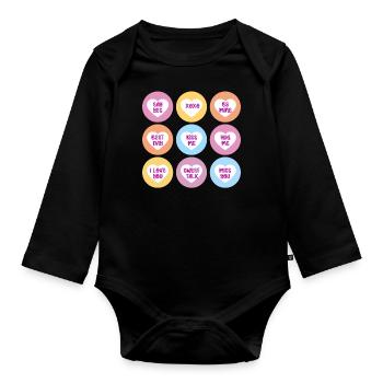 Sag ja nein vielleicht Optionen Erstes Date - Baby Bio-Langarm-Body - Schwarz - Vorne