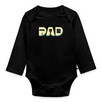 Painter Dad Craftsmanship Paint Brush Craftsmen - Baby Bio-Langarm-Body - Schwarz - Vorne