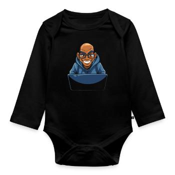 Développeur Web Webdeveloper Cool - Body Bébé bio manches longues - noir - Devant