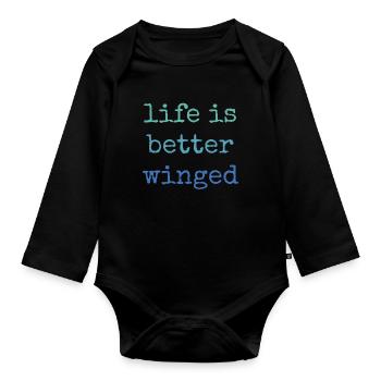 Wing Foil Wingsurfing Foil Wing - Baby Bio-Langarm-Body - Schwarz - Vorne