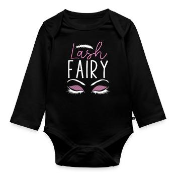Esthetician Skincare Beautician - Baby Bio-Langarm-Body - Schwarz - Vorne
