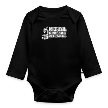 Biologie Biologe - Baby Bio-Langarm-Body - Schwarz - Vorne
