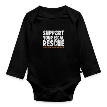 Animal Rescue Animal Welfare Animal Friend Gift - Organic Longsleeve Baby Bodysuit - black - Front