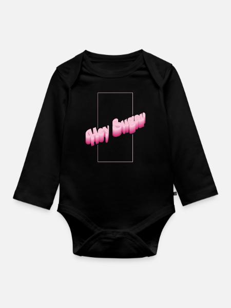 Hallo Zucker - Baby Bio-Langarm-Body - Schwarz