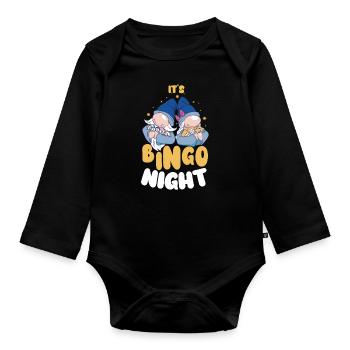 C’est bingo nuit bingo - Body Bébé bio manches longues - noir - Devant