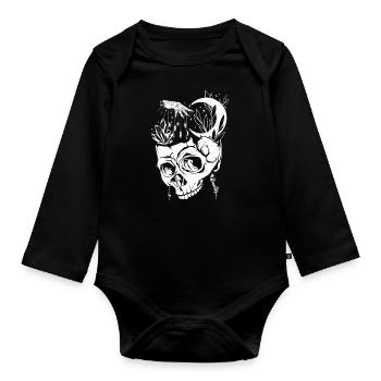 A Loud Mind - Overthinker - Baby Bio-Langarm-Body - Schwarz - Vorne