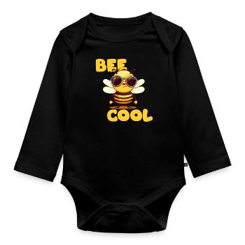 Bee Cool - Baby Bio-Langarm-Body - Schwarz - Vorne