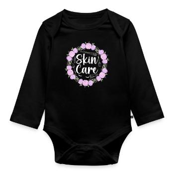Cute Esthetician Skincare - Baby Bio-Langarm-Body - Schwarz - Vorne