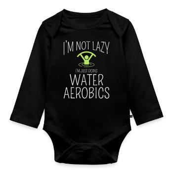 Wassergymnastik Wassergymnastik Aquafitness Aqua Exercise - Baby Bio-Langarm-Body - Schwarz - Vorne