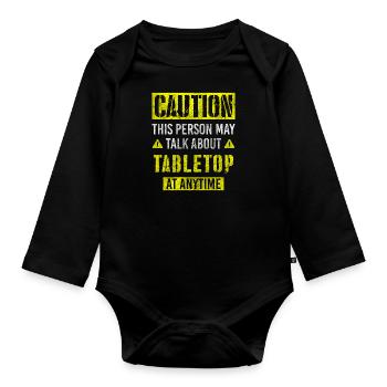 Play Role Playing Strategy - Organic Longsleeve Baby Bodysuit - black - Front