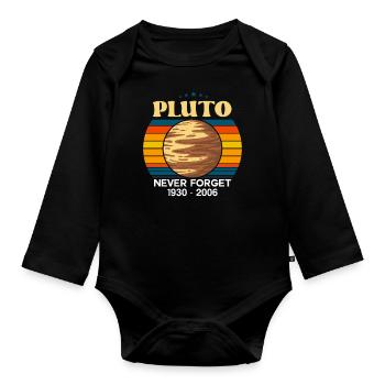 Pluto vergiss nie 1930 bis 2006 - Baby Bio-Langarm-Body - Schwarz - Vorne