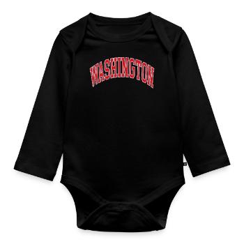 Washington - Baby Bio-Langarm-Body - Schwarz - Vorne