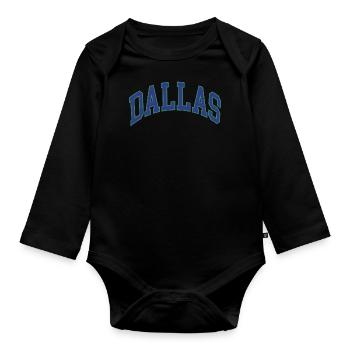 Dallas - Baby Bio-Langarm-Body - Schwarz - Vorne