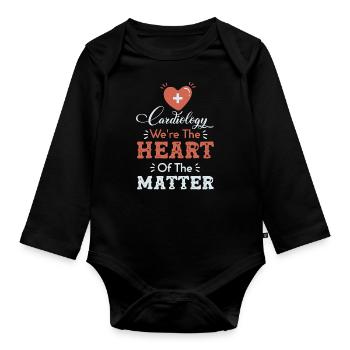 Cardiology Nurse Heart Of The Matter - Organic Longsleeve Baby Bodysuit - black - Front