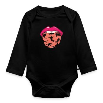 Plongée plongeur Cool - Body Bébé bio manches longues - noir - Devant