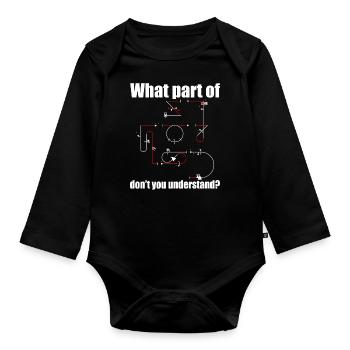 Welcher Teil Der Aresti-kunstflugfiguren - Baby Bio-Langarm-Body - Schwarz - Vorne